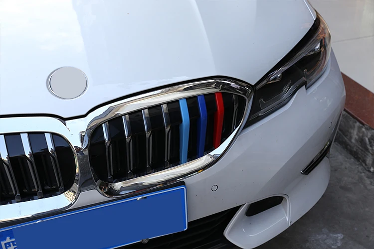 3 шт. автомобиля ABS передняя решетка украшения полоски Накладка для BMW G20 3 серии года аксессуары
