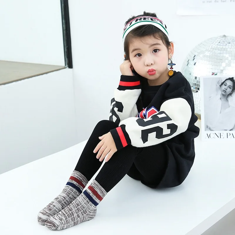

2018 Autumn Children's Socks New Style Two-Branched Slub Yarn Retro National Wind CHILDREN'S Socks Zhuji