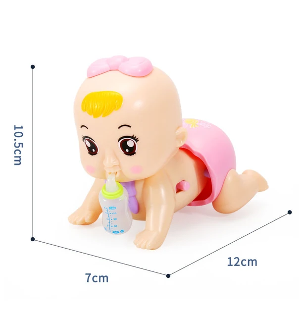 Mini Baby Crawl Toys Cute Toddle Puzzle Electric Music Crawl Girls Boys Guide Crawl Learn Early Education Baby Toys 0-12Months 6
