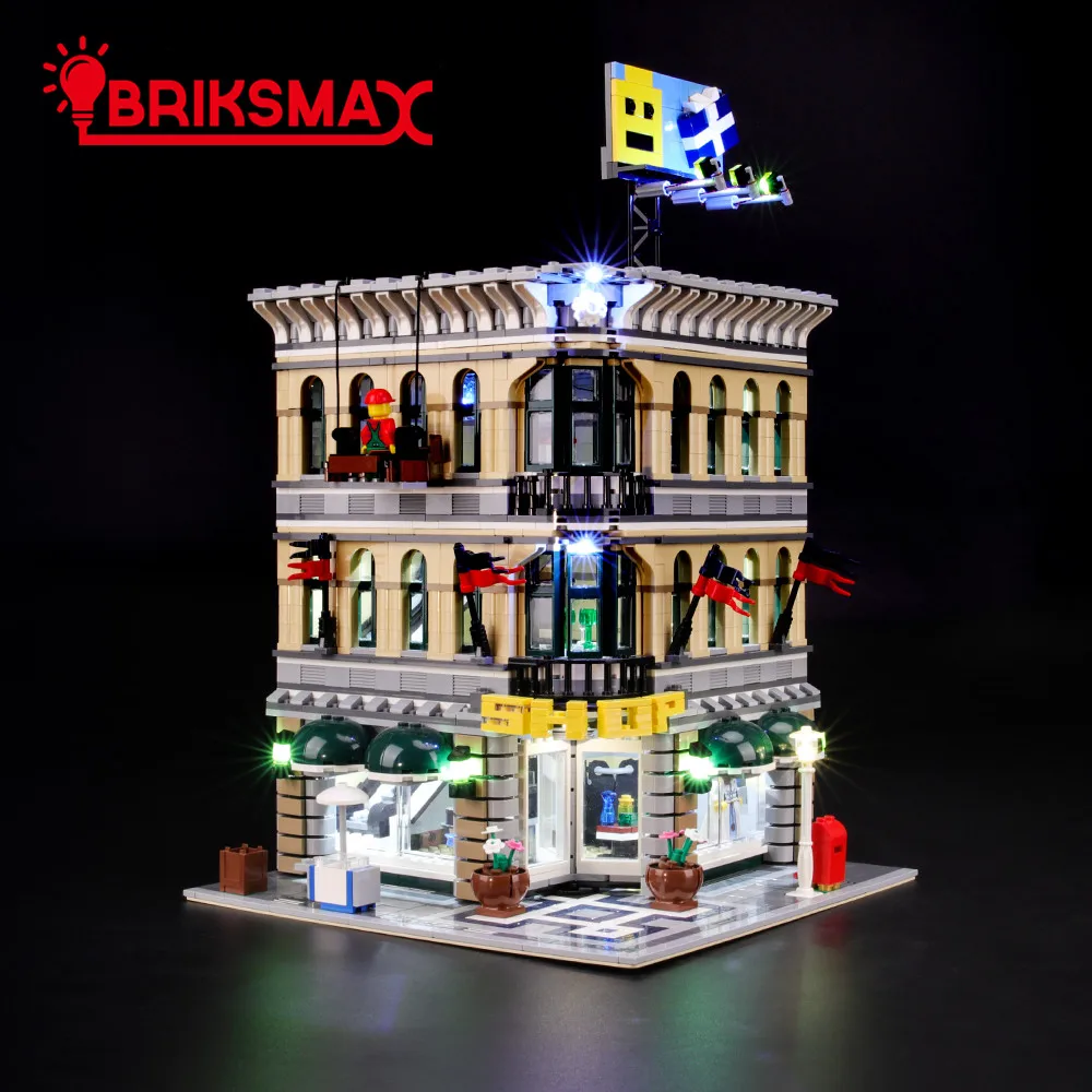 BriksMax Led Light Up Kit для Creator большой торговый центр строительные блоки, совместимые с 10211(не включая модель