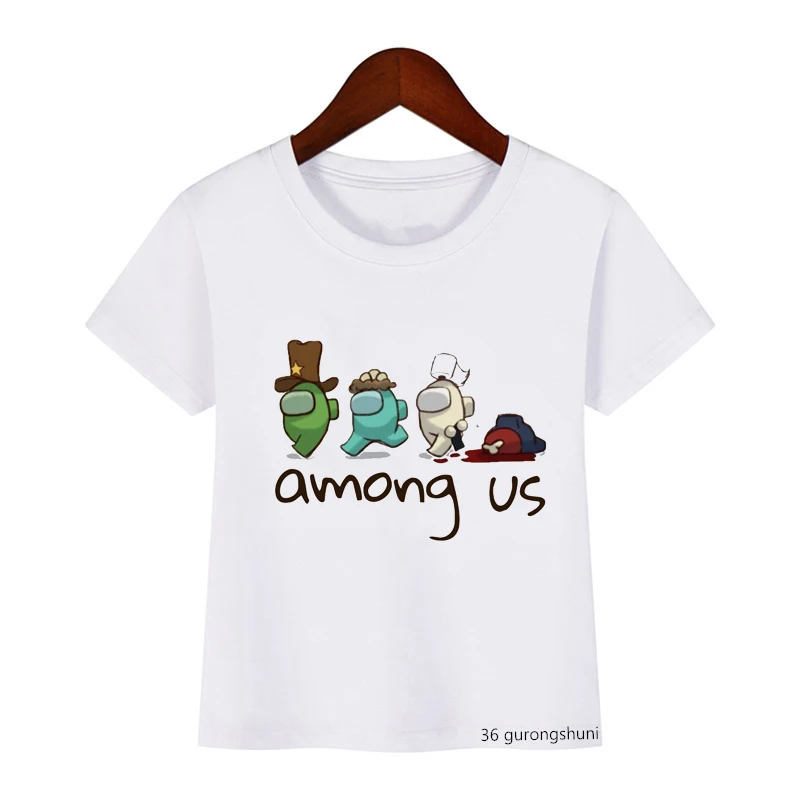 

New summer style boy t-shirt funny cartoon anime print in our new game kids tshirt tops summer cusal cute girl t shirt wholesal