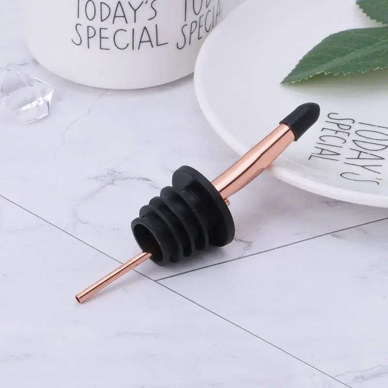 Stainless Steel Liquor Spirit Pourer Wine Bottle Pour Flow Spout Stopper Cap Accessories Tool