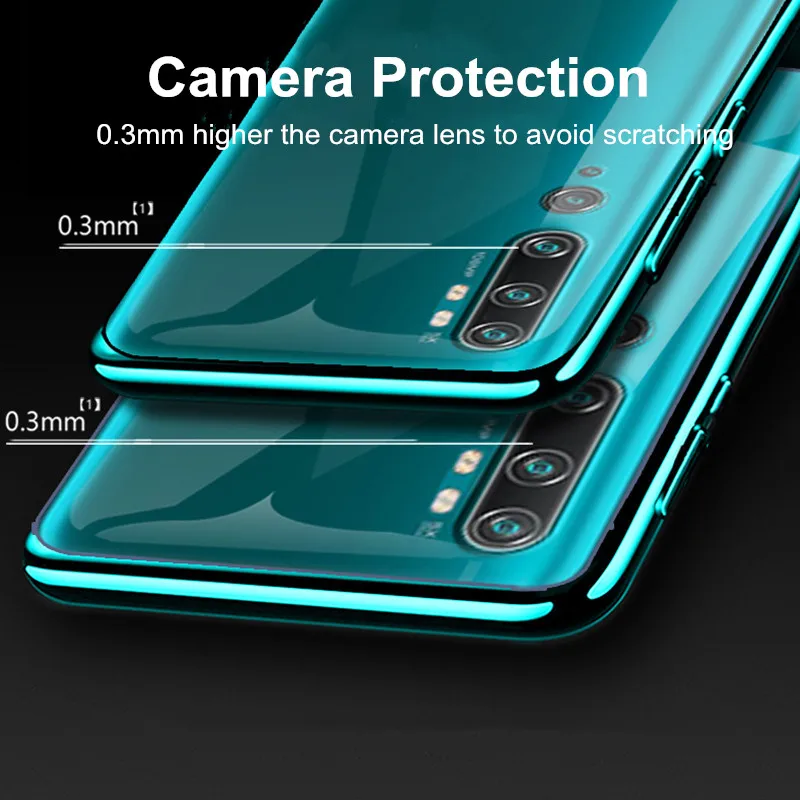 Soft Laser Plating Transparent Crystal Back Phone Case