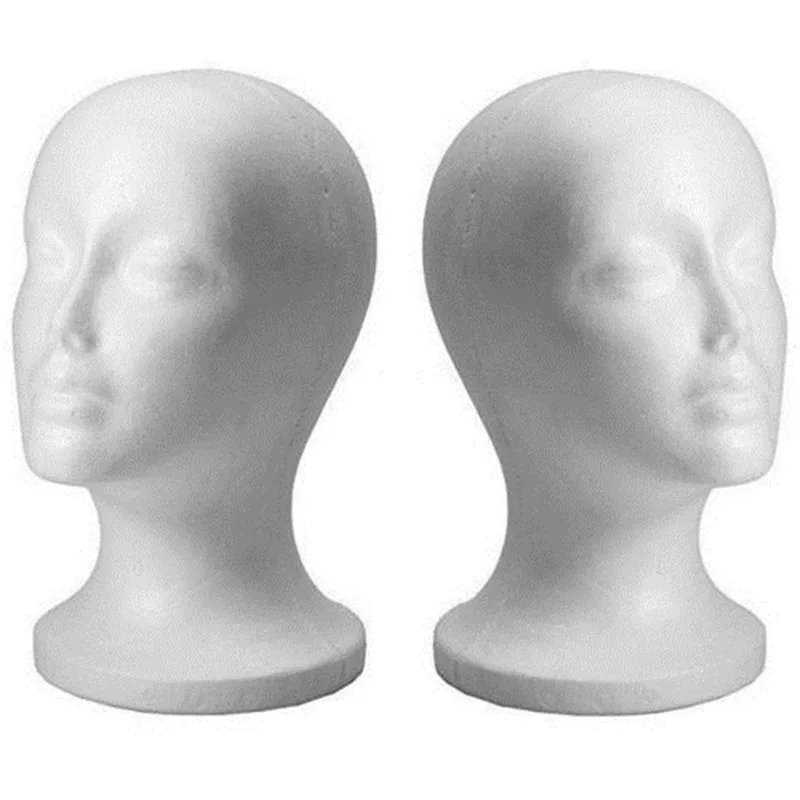 Female Mannequins Foam Mannequin Head Display Stand For Wig Glasses Hat