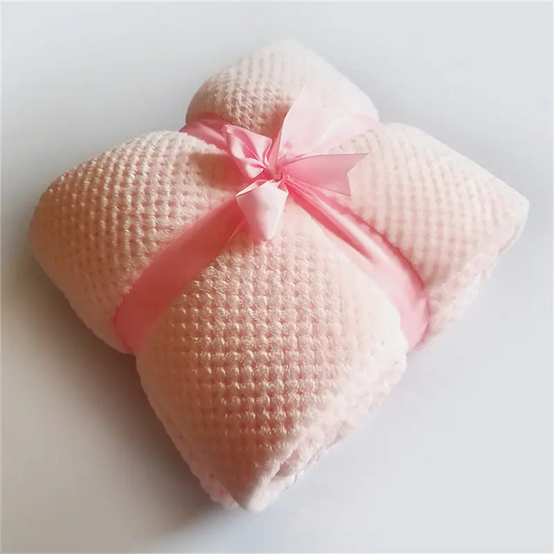 Фланелевое Флисовое одеяло, мягкое одеяло для путешествий, однотонное покрывало, плюшевое покрывало для кровати, дивана, теплый подарок, Прямая поставка - Цвет: Light Pink