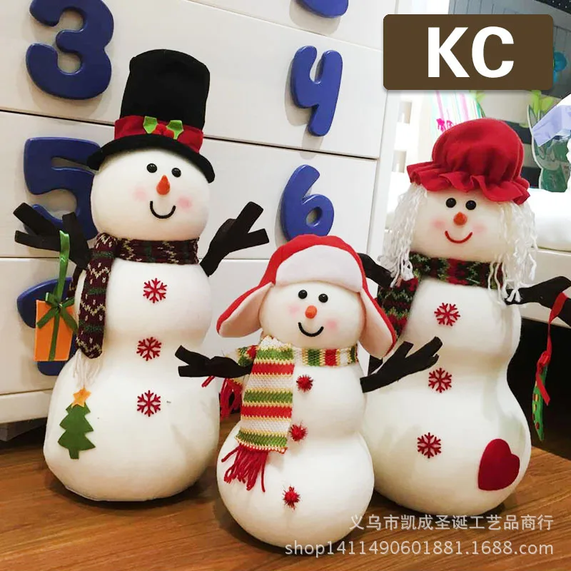 

Christmas Decorations Snowman Doll Tree Mall Window 55cm Snowman Threesome