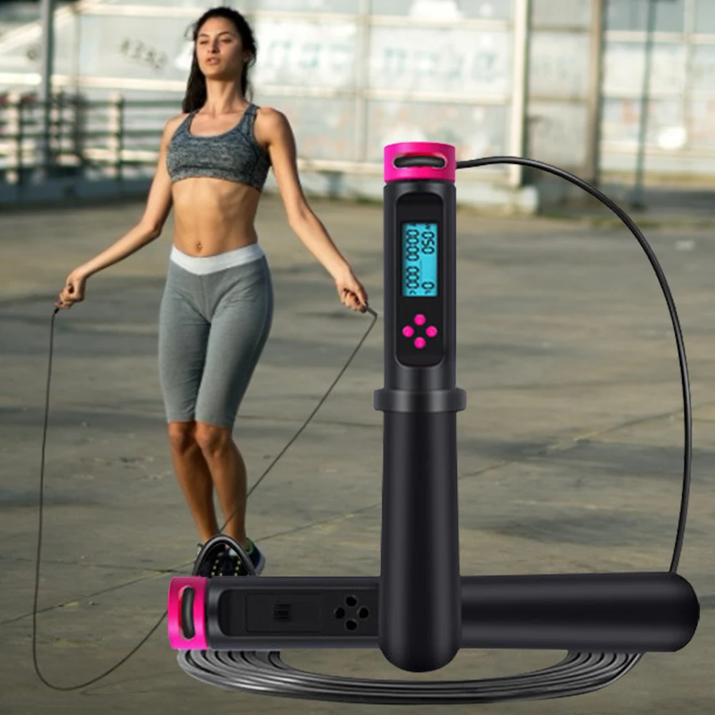 

Jump skip counter Jump Ropes with Counter Sports Fitness Crossfit Adjustable Fast Speed Counting Jump Skip Rope Skipping