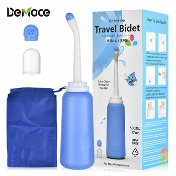 

500ml Portable Travel Hand Held Bidet Sprayer Personal Cleaner Hygiene Bottle Spray Washing Hemorrhoid Treatment Washer Bottle