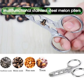 

Hot Melon Seed Plier Scissor Nut Cracker Zinc Alloy Nutcracker Multifunction Walnut Pine Sheller Opener Kitchen Tools