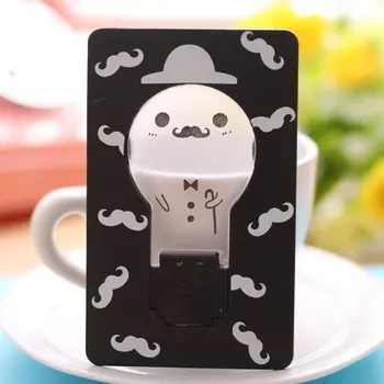 

ICOCO 1pcs Protable Mini Cute Fold Switch LED Card Night Light Cartoon Mood Lamp Battery Operated Hot Sale Drop Shipping