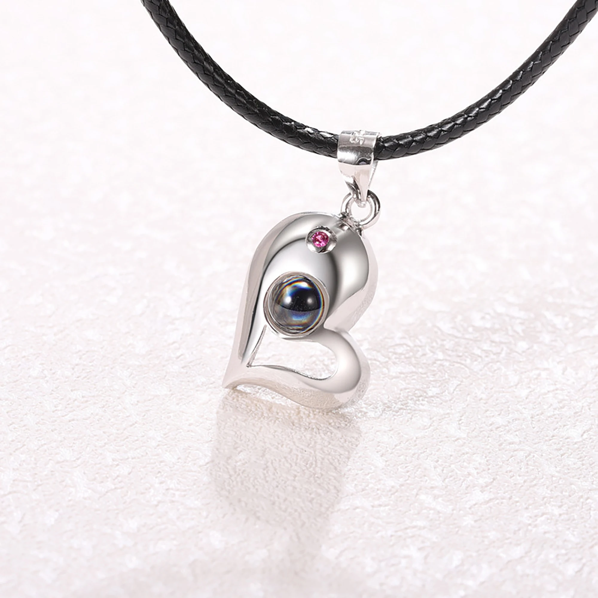 Ожерелье с подвеской проектором Я тебя люблю на 100 языках 1 пара|Индивидуальные