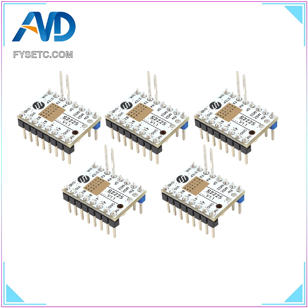6 шт. TMC S2225 V1.1 шаговый двигатель драйвер Stepsticks Mute UART заменить TMC2208 TMC2209 256 Microsteps 2A