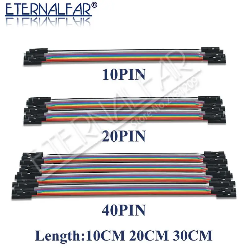 40PIN 10 см 20 30 Dupont линия мужчин и женщин + Перемычка dupont провода кабель для PCB DIY