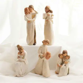 

Nordic Style Love Family Resin Figure Figurine Ornaments Family Happy Time Home Decoration Crafts Furnishings