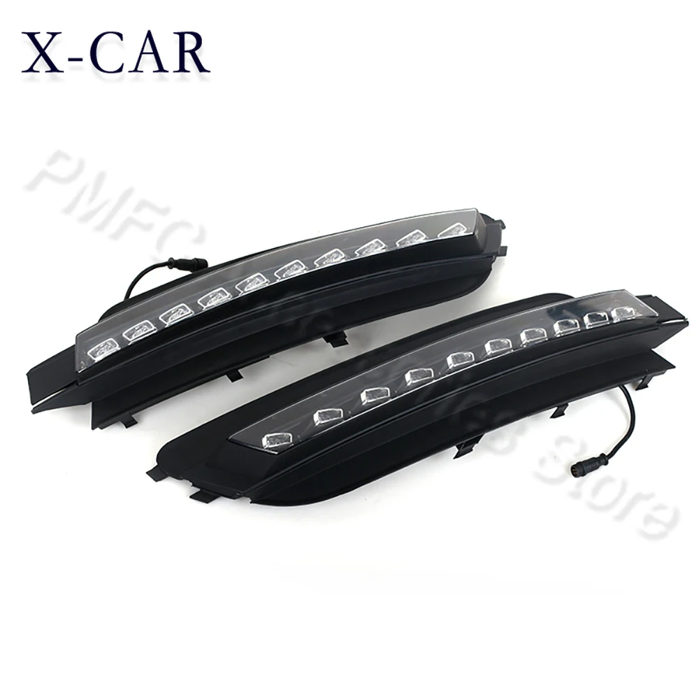 

X-CAR LED Daytime Running Light Waterproof Daylight 2PCS LED Fog Lamp White For Audi A6 A6L C7 2012 2013 2014 2015 Car-styling