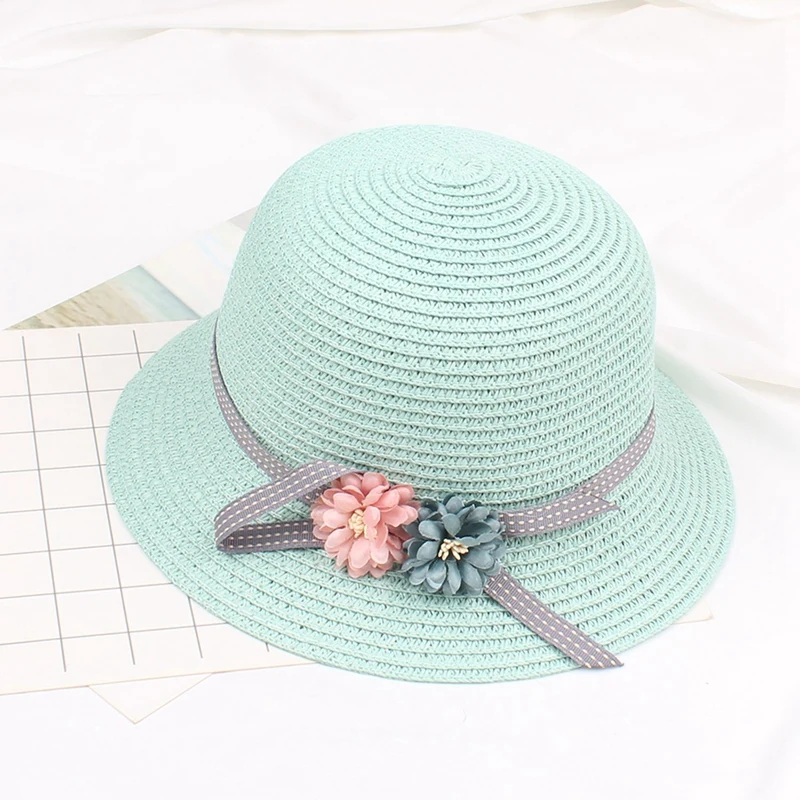 Fashion Cute Children'S Summer Straw Hat Sun Hat Beach Hat Adjustable