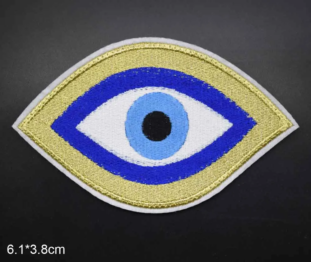 Золотой глаз Луна гладить на полный одежда с вышивкой патчи для одежды наклейки