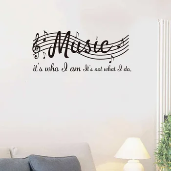 

Musical Note Pattern Personality Wall Sticker Removeable Wall Decal for Bedroom Living Room Decoration (Black)
