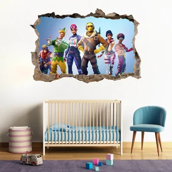 

3d battle game wall stickers home decor removable kids room cartoon fighting wall decals
