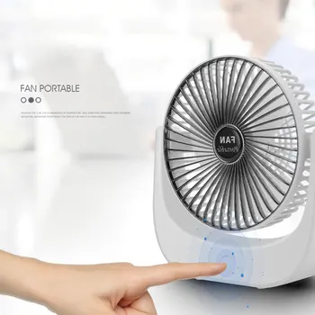 

1Pc USB Wireless Desk Fan Angle-Adjustable Charging Fan Desktop Quiet Fan For Dormitories Three Speed Wind Regulation Fan