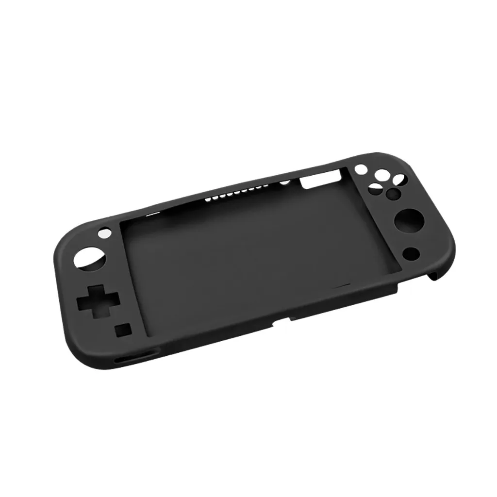 BK Мягкий силиконовый защитный полупакет чистого цвета чехол для Switch Lite игровая консоль для nintendo Switch Lite 104#2 - Цвет: BK