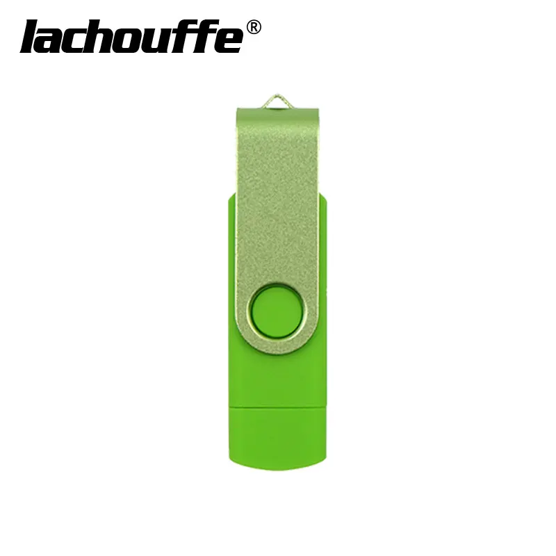 2 в 1 OTG ключ USB флеш-накопитель 32 Гб 64 ГБ высокоскоростной металлический флеш-накопитель 8 ГБ 16 ГБ флеш-накопитель USB 128 ГБ флеш-накопитель USB - Цвет: Зеленый
