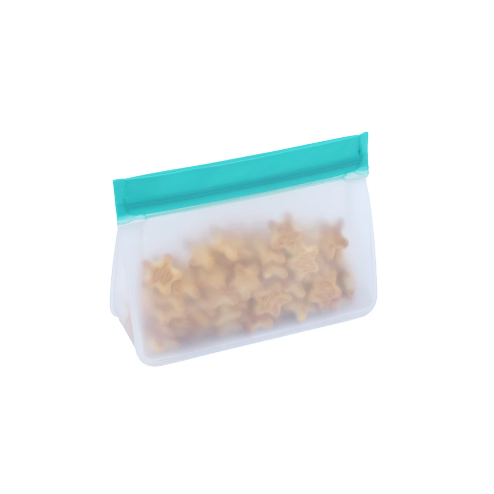 1 S Многоразовые сумки для хранения еды Slicone легко запечатать Ziplock емкость для заморозки для детей свежие контейнеры для еды домашний кухонный Органайзер - Цвет: 1 S