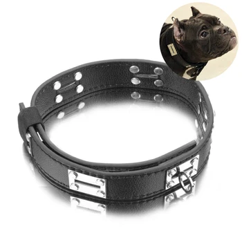 

Adjustable Dog Pet Collars Genuine Leather Solid High Quality Collar Basic Dog Collars for Medium Large Dog Pet Supplies Corium
