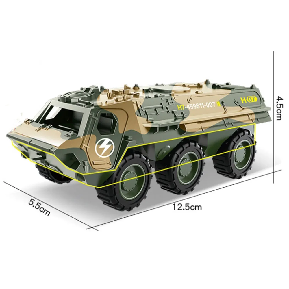Модель тактического военного автомобиля из искусственного сплава для катания на
