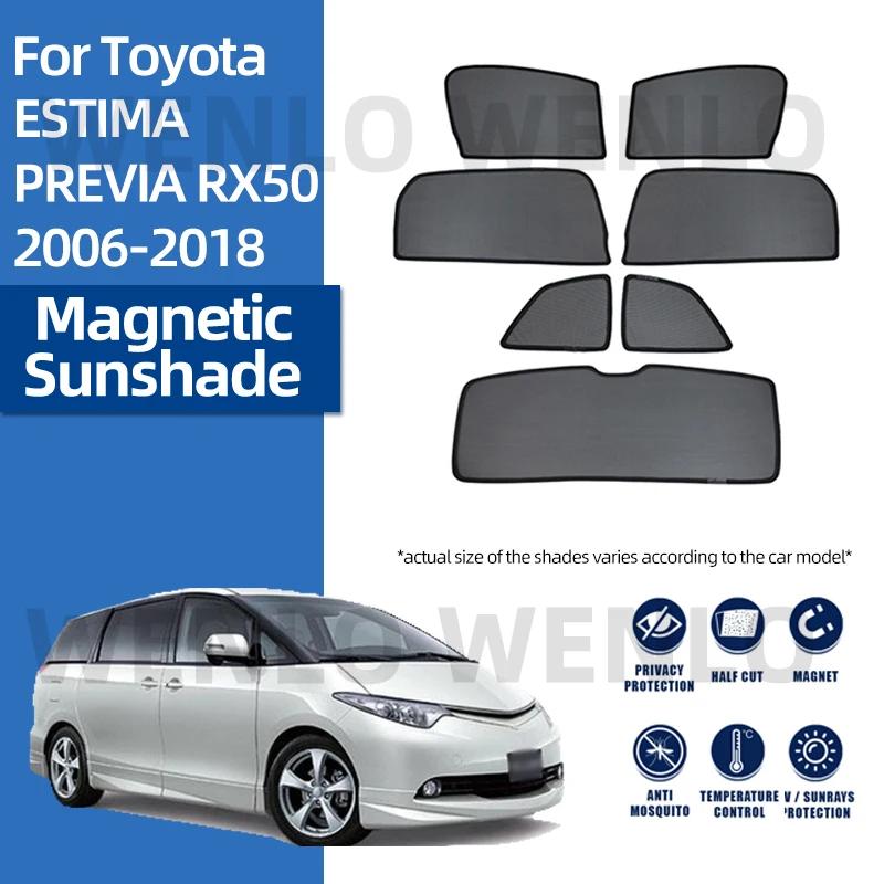 

Автомобильные занавески для Toyota ESTIMA PREVIA RX50 2006-2018, солнцезащитные очки, солнцезащитный козырек, Солнцезащитная магнитная сетка