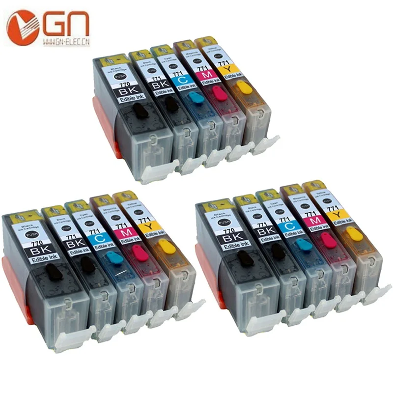 15pk GN PGI770 CLI771 PGI 770 XL CLI 771 картридж со съедобными чернилами для принтера canon PIXMA MG6840 MG5740 MG 6840 мг 5740 TS5040 TS6040 принтер - Цвет: 15pk