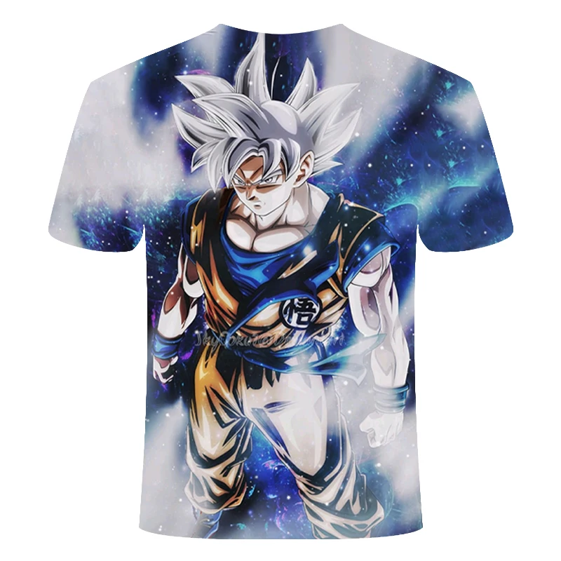 Dragon Ball Z, ультра инстинкт Гоку, Супер Саян, Мужская футболка, 3D принт, летняя футболка Dragon Ball, забавная Мужская футболка, Азиатский Размер, S-6XL