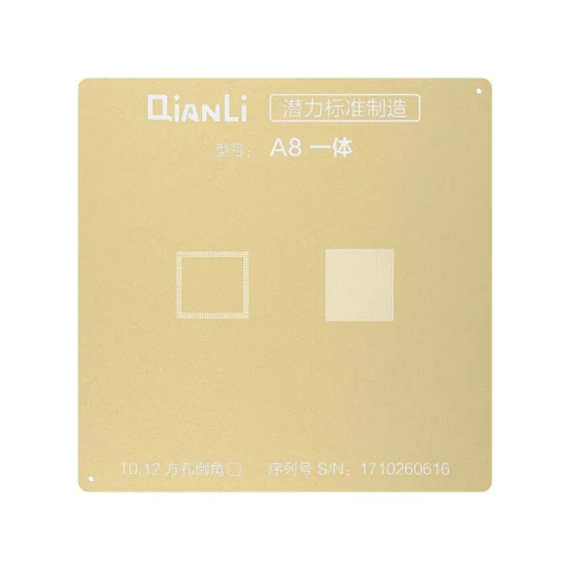 QIANLI Golden 2D A8 A9 A10 A11 A12 стальная сетка для iphone6-XSMAX NAND IC/cpu ремонт олова шаблон посадки из нержавеющей стали - Цвет: 2D A8 CPU