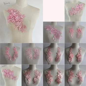

High Quality DIY Tulle Collar Lace Imitation Pearl Lace Collar Embroidery Decoration Ladies Clothing Applique Accessories