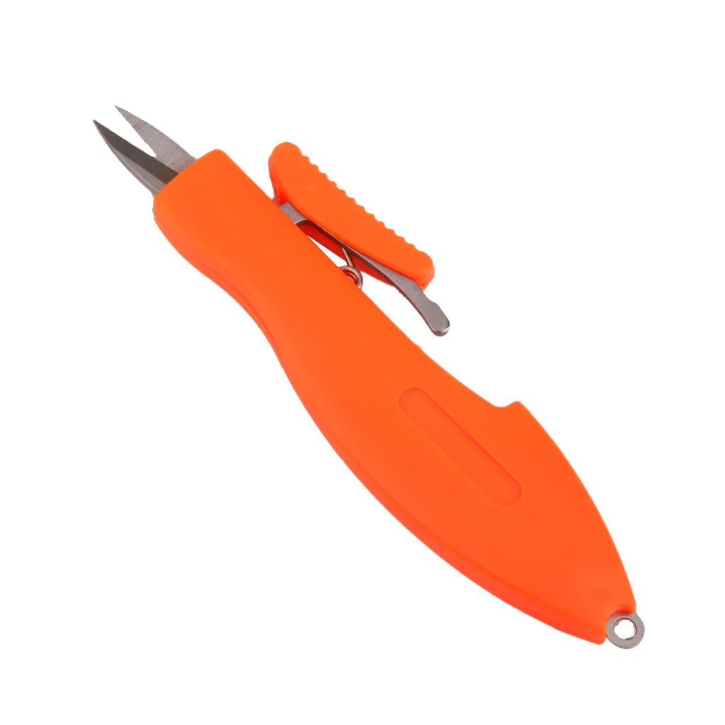 Fishing Line Scissor Retractable Pocket Steel Blade Fishing Scissors Shears The Braid Line Cutting Rope Snips Tool