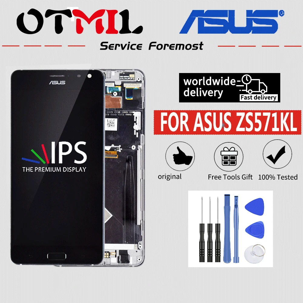 OTMIL AMOLED 5," для ASUS ZenFone AR ZS571KL Pantalla рамка сенсорного ЖК-экрана дигитайзер Замена для ASUS ZS571kl A002A lcd