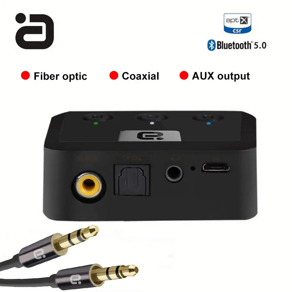 

QCC3005 Bluetooth 5.0 Aux 3.5mm Aptx Low Latency Stereo Music Receiver Mini Wireless Handsfree Audio Adapter for Speaker MP3 Car