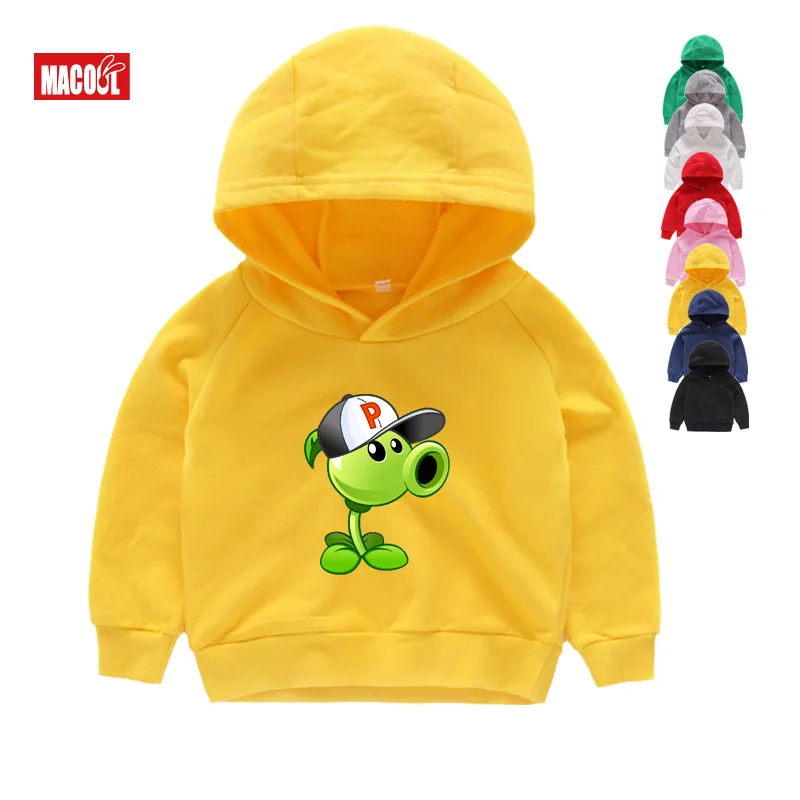 toddler boy hoodie Children Sweatshirts Plants Vs Zombies Funny Kids Cartoon Game Baby little Girl Casual winter Long sleeves