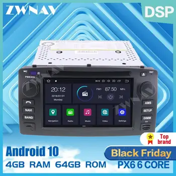 

PX6 IPS 4+64G Android 10.0 Car DVD Stereo Multimedia Head unit For Toyota corolla 2001-2006 Radio GPS Navi Audio BT Video stereo