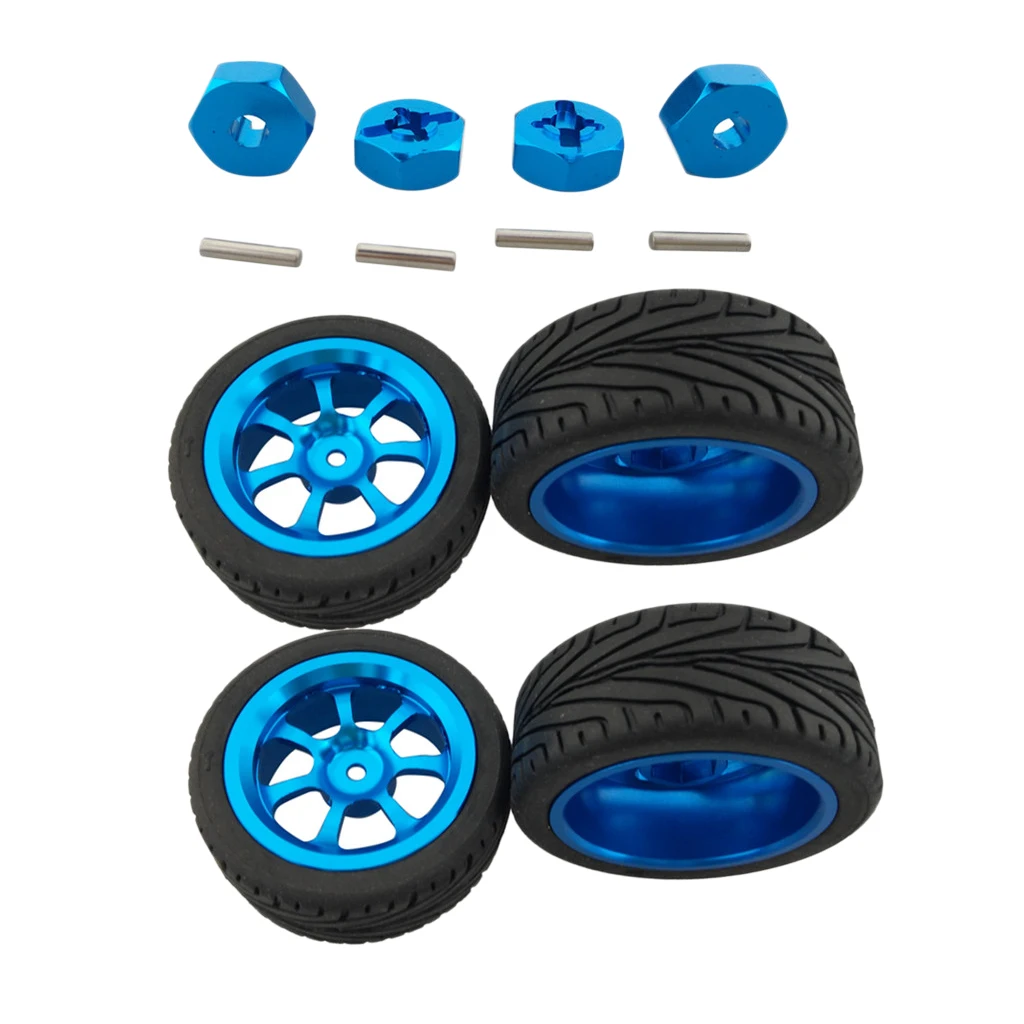 Set/4Pcs Tires Wheel & Hex Nuts for 1:18 Wltoys A959-B A959 A969 A949 A979 K929 A969-B
