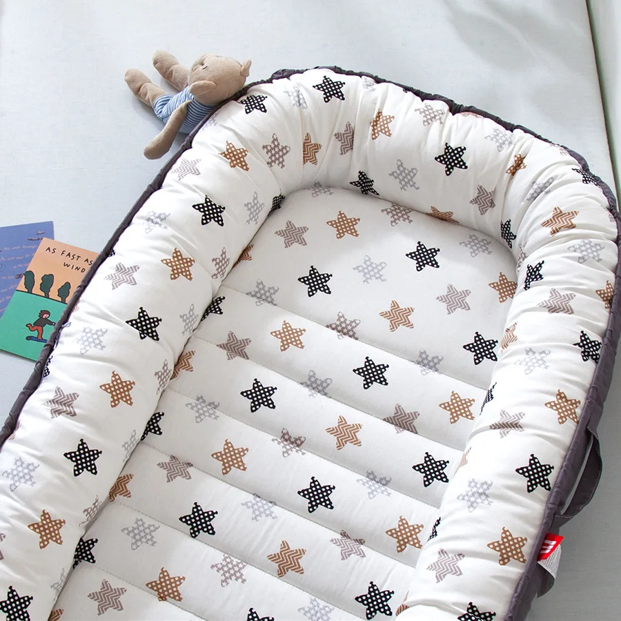 Portable Bionic Baby Nest Bed Removable Infant Cradle Cot Washable Newborn Travel Folding Baby Crib Bumper Toddler Care Beds