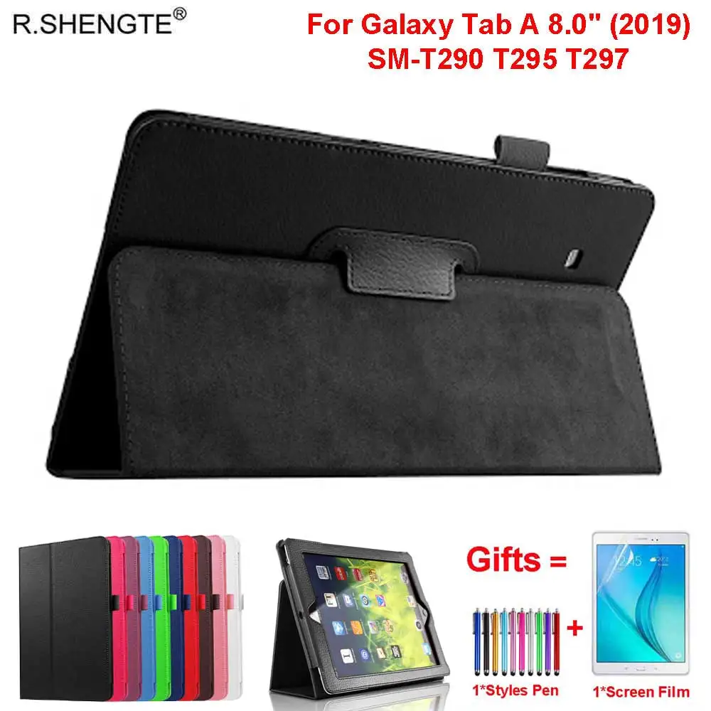 Легкий кожаный чехол подставка для Samsung Galaxy Tab A 8 0 модель SM T290/T295/T297 чехлы с ручкой +