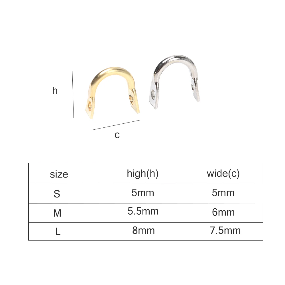 50PCS Durable Metal Easy Spin Solid Brass Easy-Spin Clevises Spinner Sliver/Gold Outdoor Fishing Lures Accessories fishing accessories fishing tackle fishing swivels