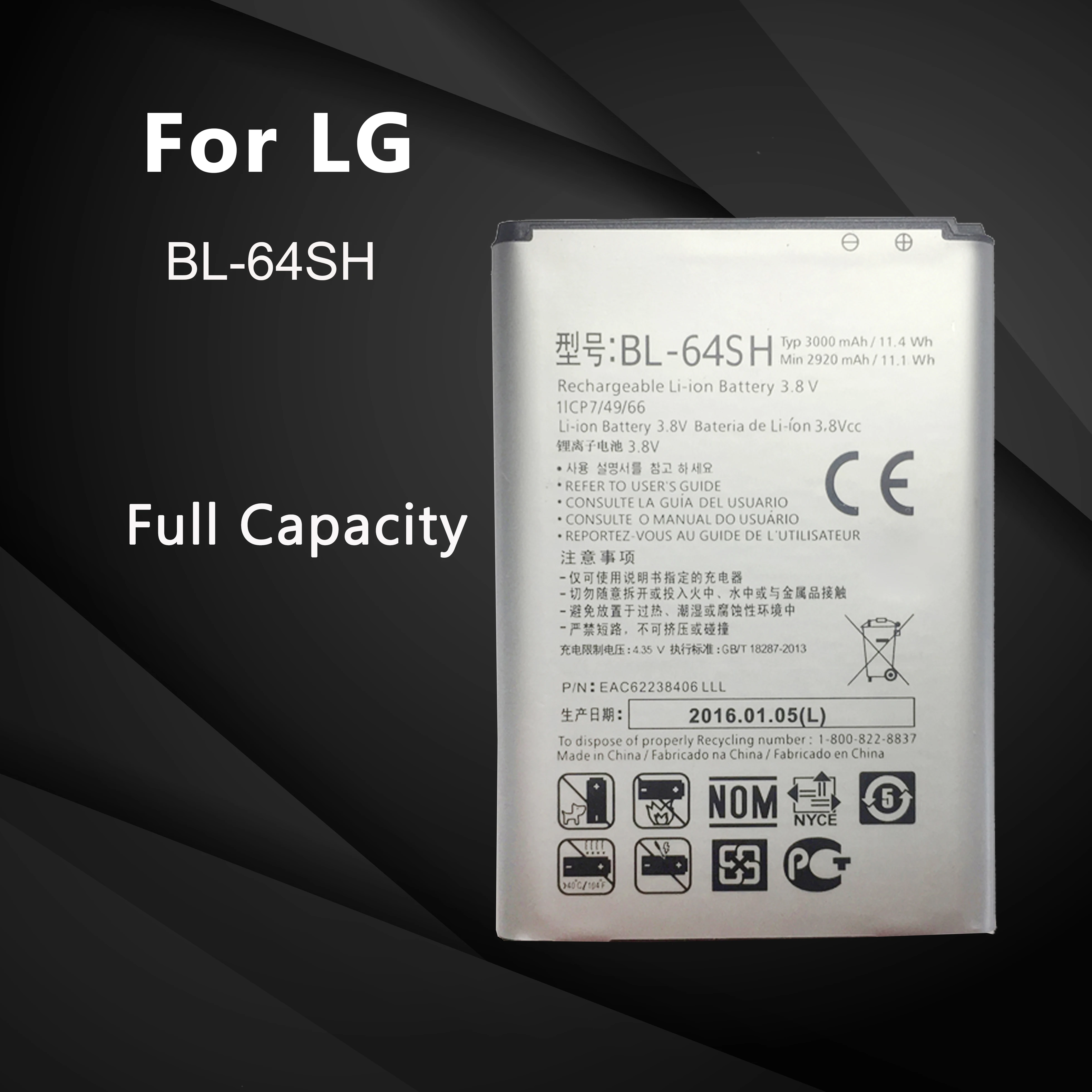 Аккумулятор для телефона BL-64SH для LG VOLT LS740 BL-64SH BL64SH 3000 мАч высококачественные и сменные батареи
