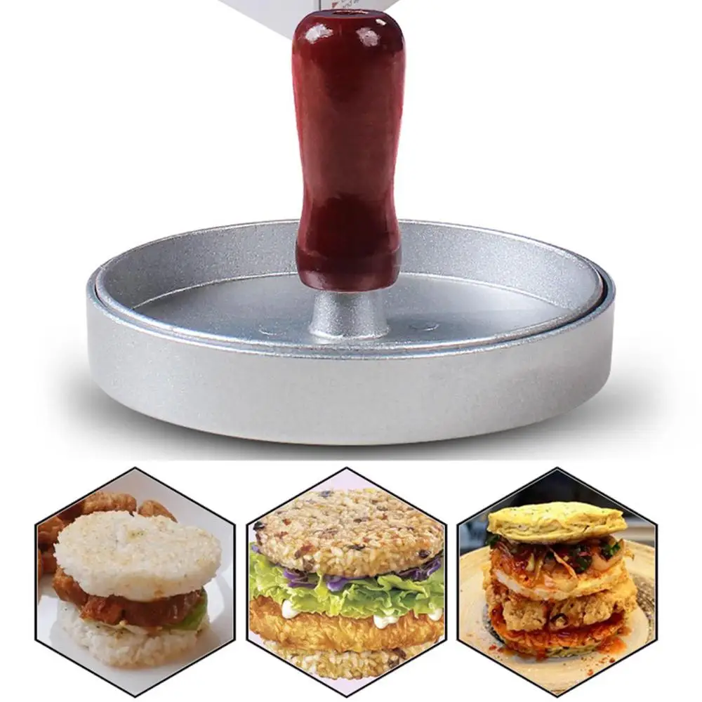 

Metal Hamburger Maker Hamburger Press Round Shape Non-Stick Hamburger Meat Beef Grill Burger Press Patty Maker Mold carcasa CD