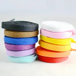 Flat Shoelaces Polyester Laces for Sneakers Sport Shoes 0.8 cm Wide 100 - 180 CM