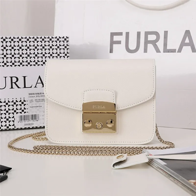 1 Оригинальные женские сумки FURLA, высококачественные женские кожаные сумки Furla белого цвета, размеры S 16,5 см x 12 см x 8 см - Цвет: 1