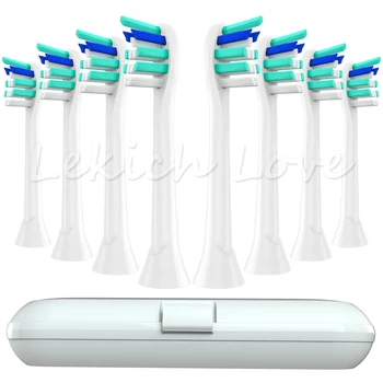 

8 Pcs Replacement Toothbrush Heads with Travel Case for Philips Sonicare Toothbrush Heads Fit Plaque Control, Gum Health