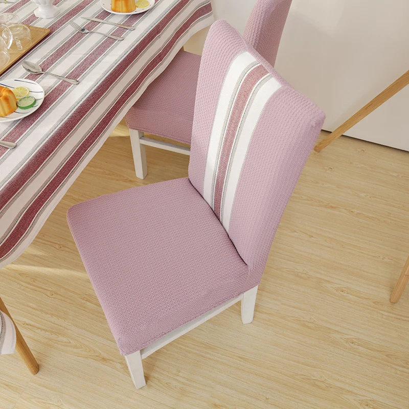 Light Pink Крышка стула съемные эластичные чехлы на кресла для столовой чехлы для сидений для банкета свадьбы ресторана отеля - Цвет: Light Pink
