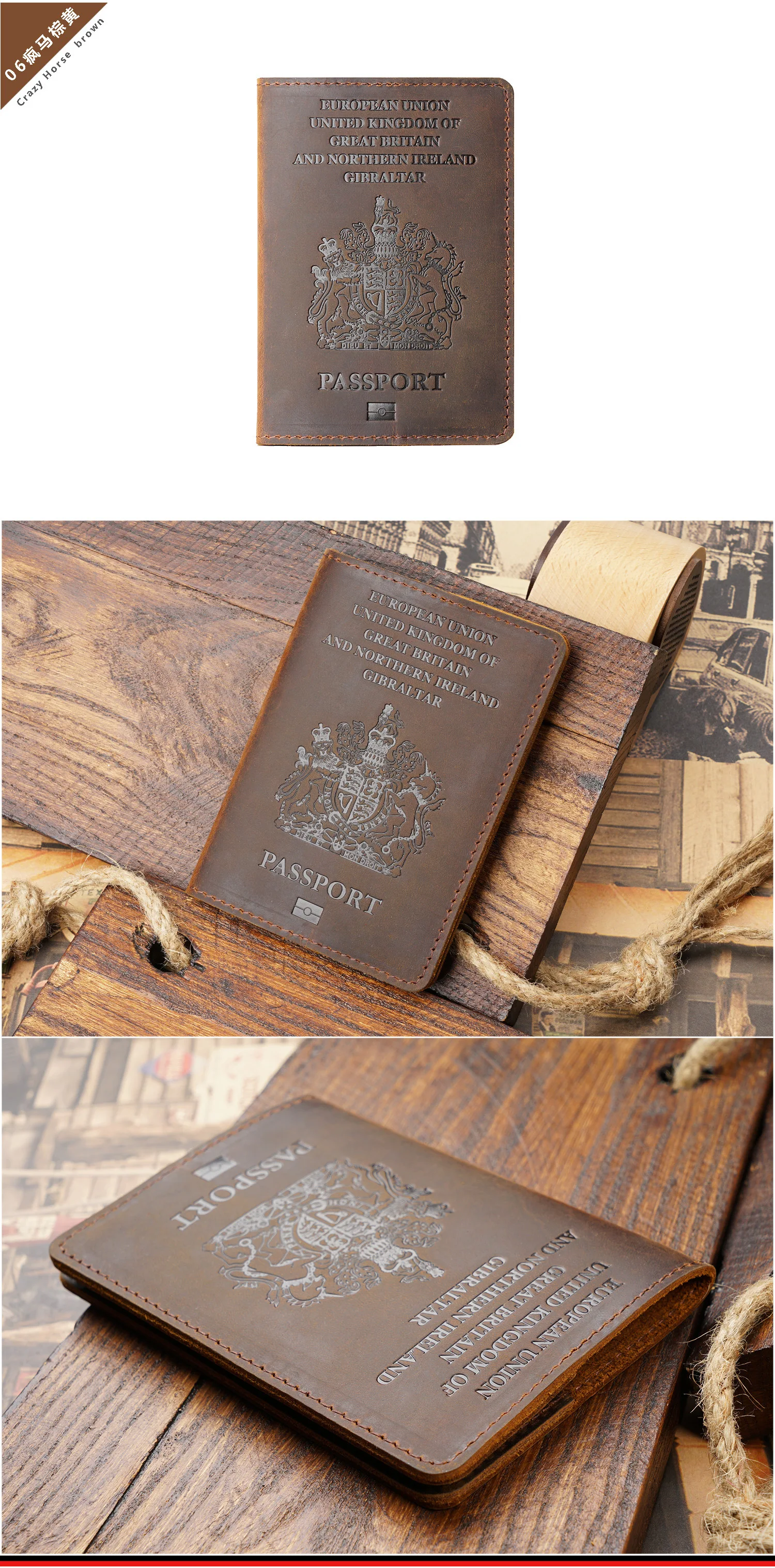 Custodia Per Passaporto Brexit In Pelle PU Blu - Con Protezione RFID, Tante Tasche - 10